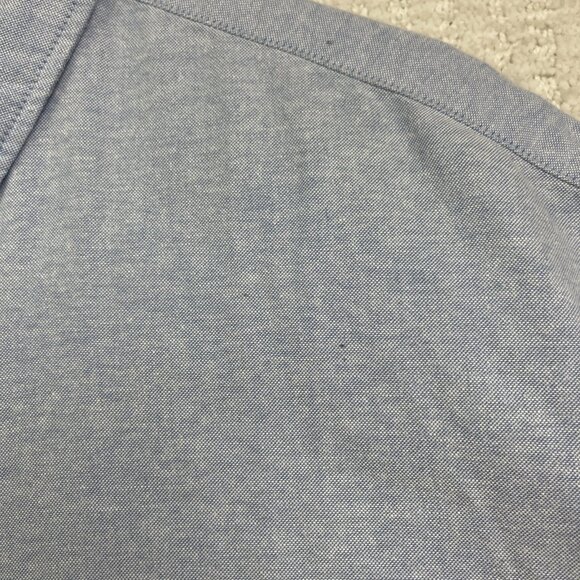 H&M Men's Regular Fit Oxford Button Down Shirt Light Baby Blue Sz XXL Preppy - Picture 6 of 14
